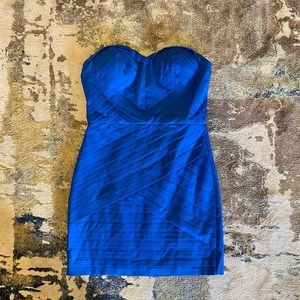 Gianni Bini Strapless Cobalt Blue Mini-Dress